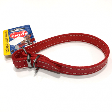 Zgarda din piele, rosie, rezistenta, 12 mm x 330 mm