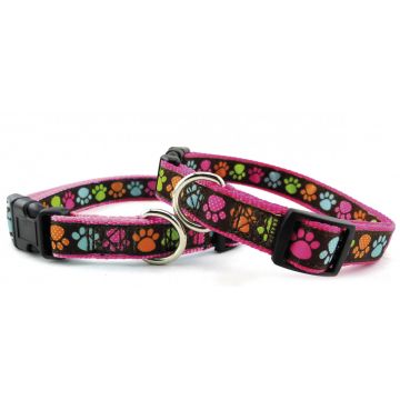 Zgarda nylon, roz, confortabila, usor de montat, 45-50 cm x 2 cm