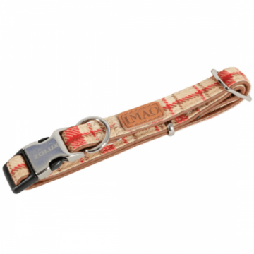 Zgarda reglabila pentru caini, rosie, cu captuseala moale, 44-66 cm x 25 mm