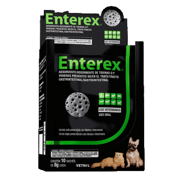 Absorbant al toxinelor și otrăvurilor prezente în tractul gastrointestinal, Enterex®, Vetnil, 10 PLICURI, 8G