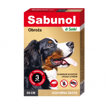 Zgarda antiparazitara pentru caini, rosie cu inimioare, eficienta 3 luni, 50 cm x 2 cm