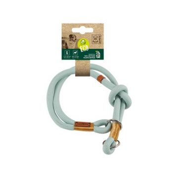 Zgarda pentru caini Eco M-Pets, albastra, ajustabila, 1.3 cm x 55 cm
