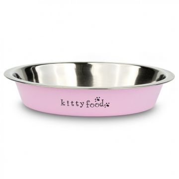 Castron inox pink puppy/cat