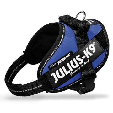 Ham ergonomic K9 Power, albastru, impermeabil, reflectorizant, 40-53 cm