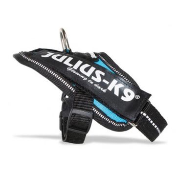 Ham ergonomic K9 Power Baby, albastru, impermeabil, reflectorizant, 33-45 cm