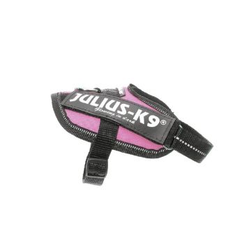 Ham ergonomic K9 Power Baby, roz, impermeabil, reflectorizant, 29-36 cm