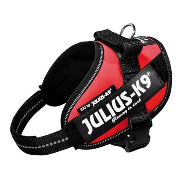 Ham ergonomic K9 Power, rosu, impermeabil, reflectorizant, 40-53 cm