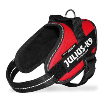 Ham K9 Power Mini, rosu, ergonomic, impermeabil, 49-67 cm, pentru caini cu greutate de 7-15 kg