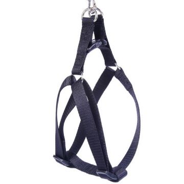 Ham textil, negru, pentru caini de talie mica, 30-40 cm x 1 cm