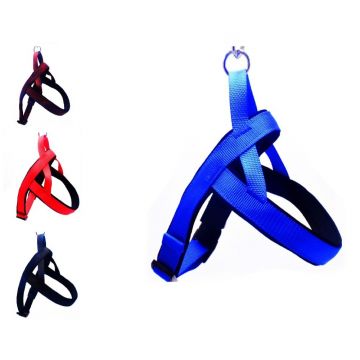 Ham textil sport, negru, ergonomic, pentru caini de talie medie, 43-50 cm x 2 cm x 50 cm