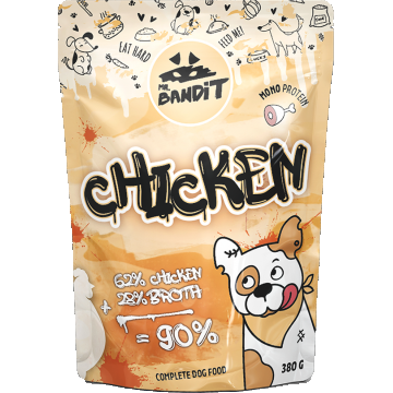Hrană umedă pentru câini Mr. Bandit MonoProtein, pui in sos,380g