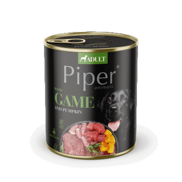 Hrana umeda pentru caini PIPER DOG, vanat si dovleac, 800g