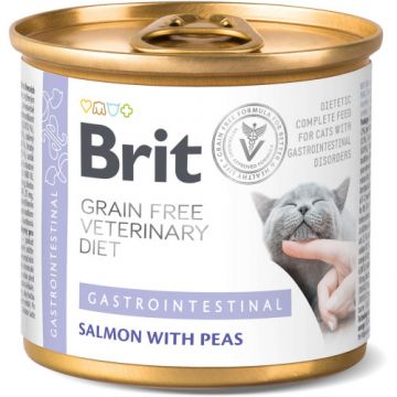 Hrana umeda pentru pisici conserva Brit Grain Free VD Gastrointestinal 200 gr