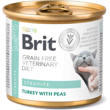 Hrana umeda pentru pisici conserva Brit Grain Free VD Struvite 200 gr