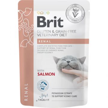 Hrana umeda pentru pisici plic Brit Grain Free VD Renal 85 gr