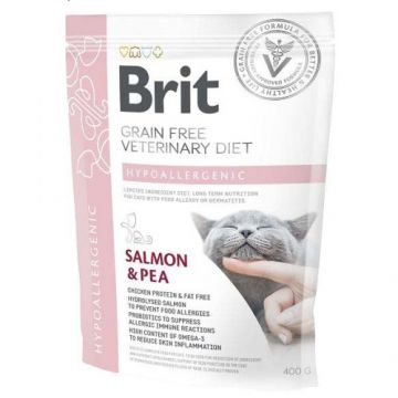 Hrana uscata hipoalergenica pentru pisici Brit Grain Free VD Hypoallergenic, 400 g