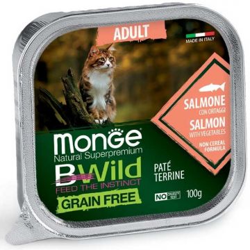Monge BWild Pate Cat - Hrana umeda super-premium - Somon - 100g