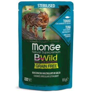 Monge BWild Sterilised Cat - Hrana umeda super-premium - Ton - 85g