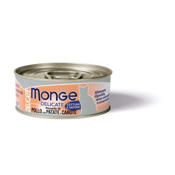 Monge Delicate Cat - Hrana umeda super-premium - Pui si Cartofi - 80g