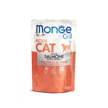 Monge Grill Chunkies Kitten - Hrana umeda super-premium - Somon - 85g
