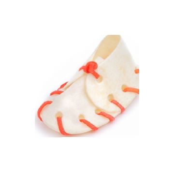 Papuc piele alba 6 cm