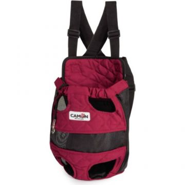Rucsac rosu Camon pentru transportul cainilor 20x8x28 cm