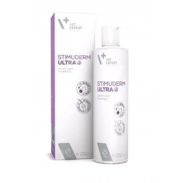 Sampon pentru tratamentul alopeciei la caini cu blana scurta Vet Expert Stimuderm Ultra, 250 ml