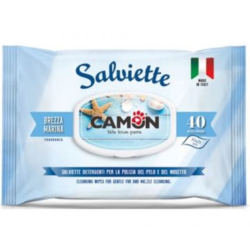 Şerveţele pentru curăţare cu parfum Marine Camon 40 bucăţi