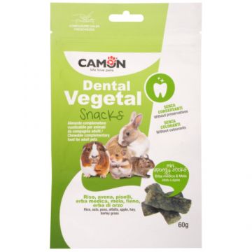 Snacks-uri pentru rozatoare Camon cu lucernă şi măr 60 gr