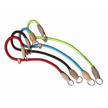 Zgarda strangulanta din polipropilena, neagra, pentru caini care se trag in lesa, 12 mm x 60 cm