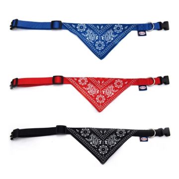 Zgarda textila cu esarfa, rosie, rezistenta la rupere, 30-45 cm x 1,6 cm