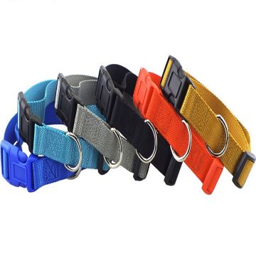 Zgarda textila, rosie, rezistenta la rupere, ajustabila, 35-50 cm x 19 mm