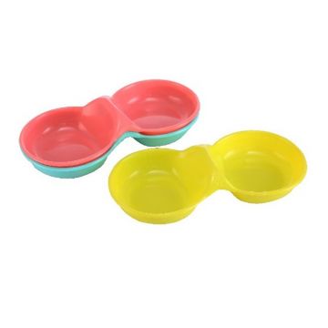 Castron dublu din pvc 14 x 12 x 3 cm