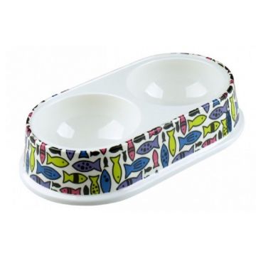 Castron dublu melamina 30/17/6 cm