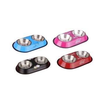 Castron metalic dublu 34 cm