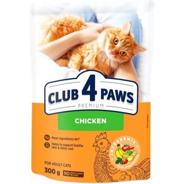 Club 4 Paws Cat - Hrana uscata premium - Pui - 300g