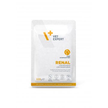 Dieta veterinara umeda pentru pisici cu insuficienta renala Vet Expert Renal Cat, 10 x 100 g