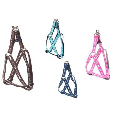 Ham textil, roz, pentru caini de talie medie, 30-51 cm x 15 mm