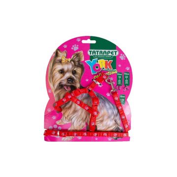 Lesa si ham textil York, rosu, 10 mm