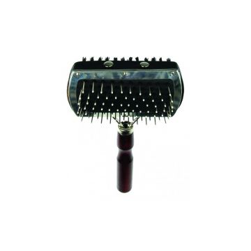 Perie dubla cu maner lemn tatrapet