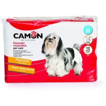 Scutece pentru caini Camon M, 12 bucati