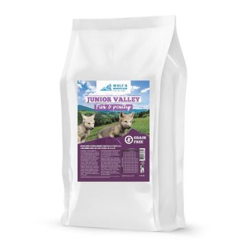 Wolf’S Mountain Junior Valley - Hrana uscata super-premium - Peste si Pasare - 12kg