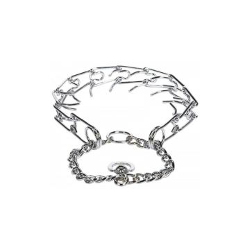 Zgarda metalica, argintie, ajustabila, 3 mm x 50 cm