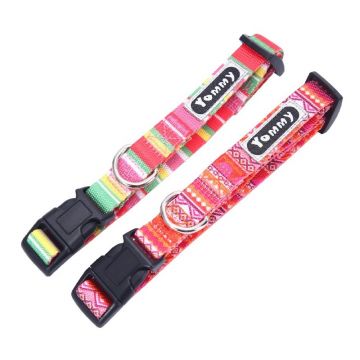 Zgarda textila, eleganta, rezistenta la rupere, ajustabila, 35-50 cm x 1.9 cm