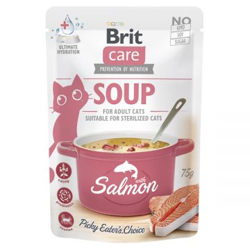 Brit Care Cat Soup with Salmon 75 g