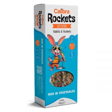 Calibra Rockets Sticks Rabbits & Rodents Vegetables 120 g