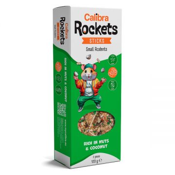 Calibra Rockets Sticks Small Rodents Nuts & Coconut 120 g
