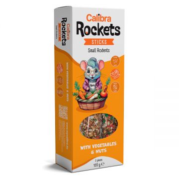 Calibra Rockets Sticks Small Rodents Vegetables & Nuts 120 g
