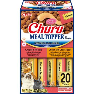Churu Meal Topper Chicken Variety Recompensa Cremoasa Reteta cu Pui si Branza