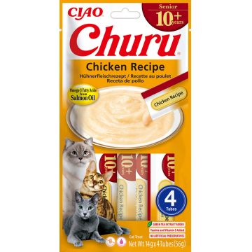 Churu Recompensa Cremoasa cu Pui pentru Pisici Senior